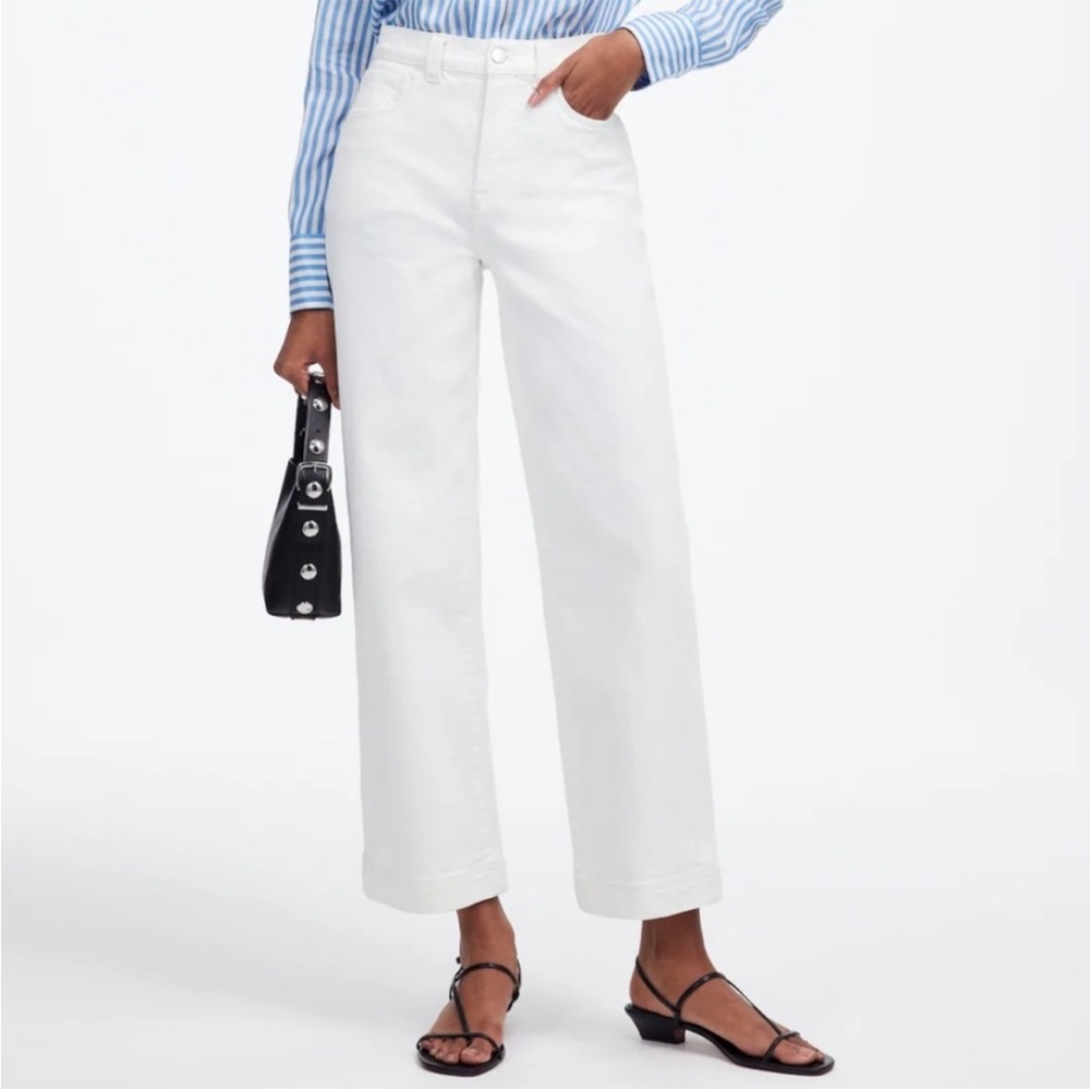 NWT Madewell The Perfect Vintage Wide-Leg Crop Jean Size 25